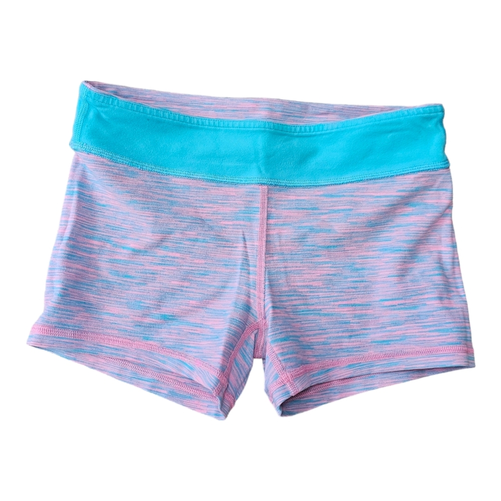 IVIVVA By Lululemon Girls Reversible Space Dye Rhythmic Boogie Shorts Sz 14 EUC